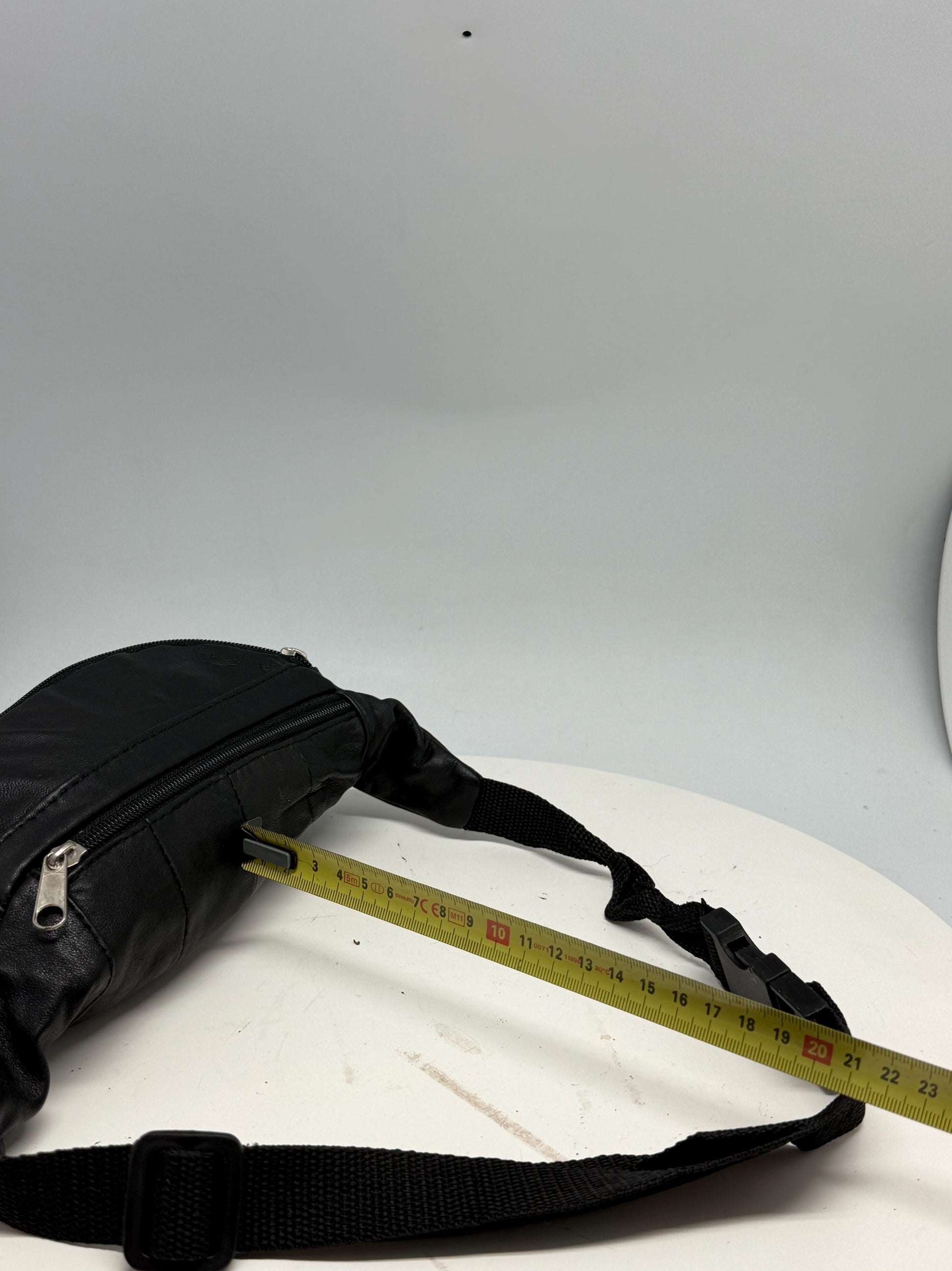 Vintage Black Leather Fanny Pack — additional view 10