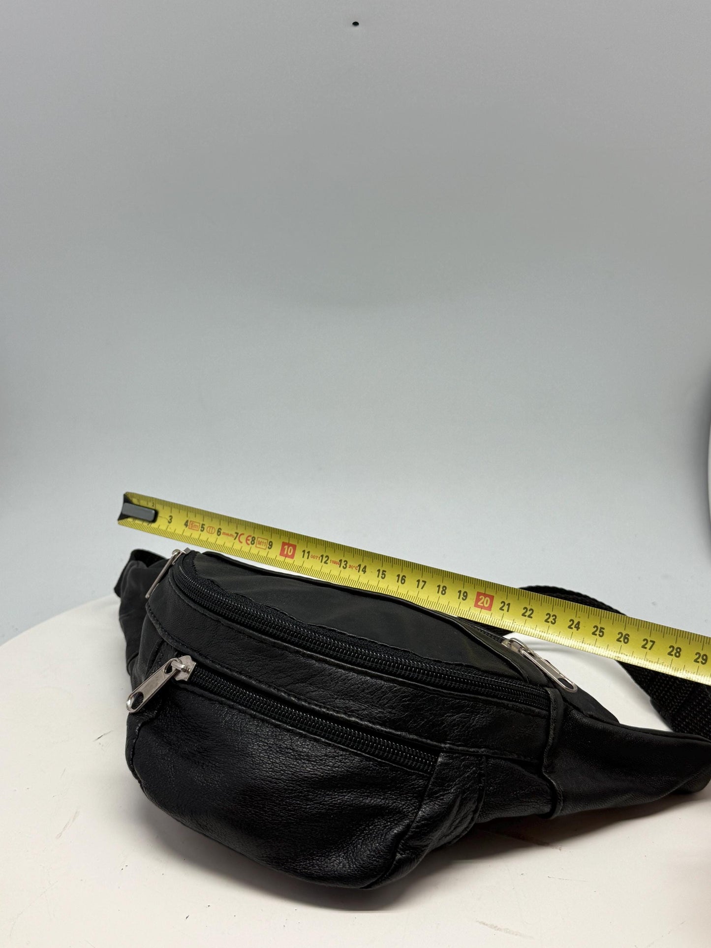 Vintage Black Leather Fanny Pack — additional view 7