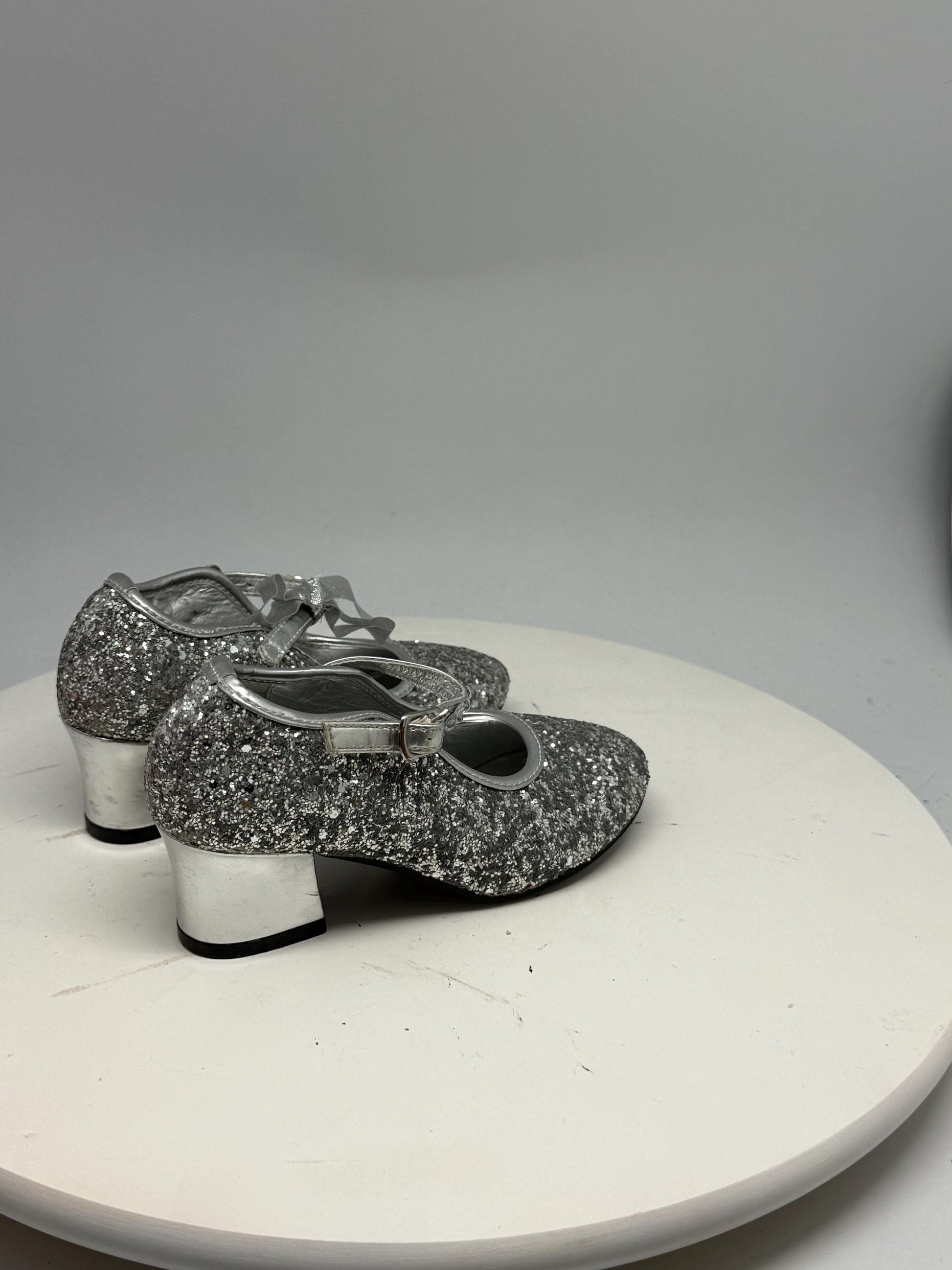 Silver Glitter Mary Jane Shoes For Kids — additional view 8