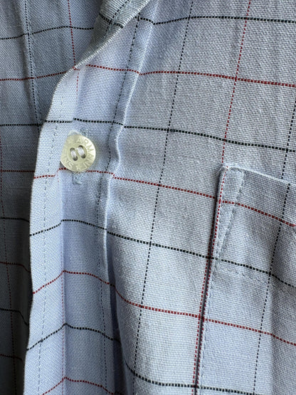 Emporio Armani Light Blue Plaid Cotton Shirt — additional view 11