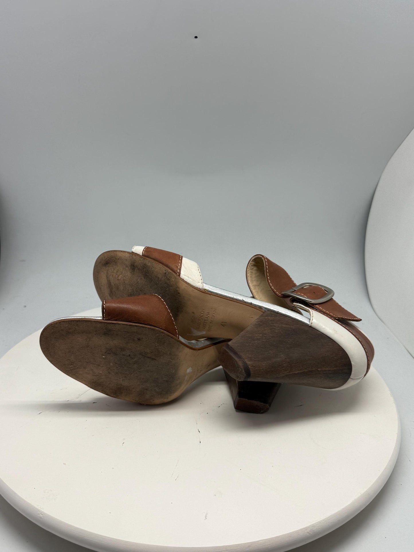 Pedro Miralles Brown and White High Heels — additional view 8