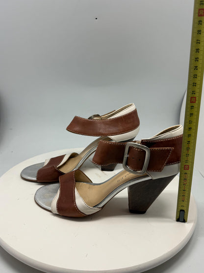 Pedro Miralles Brown and White High Heels — additional view 7