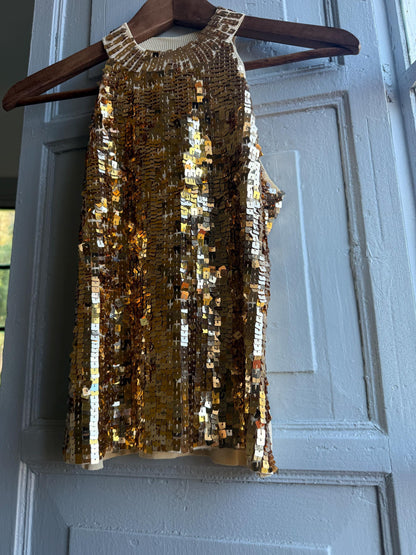 Gold Sequin Halter Neck Top — additional view 6