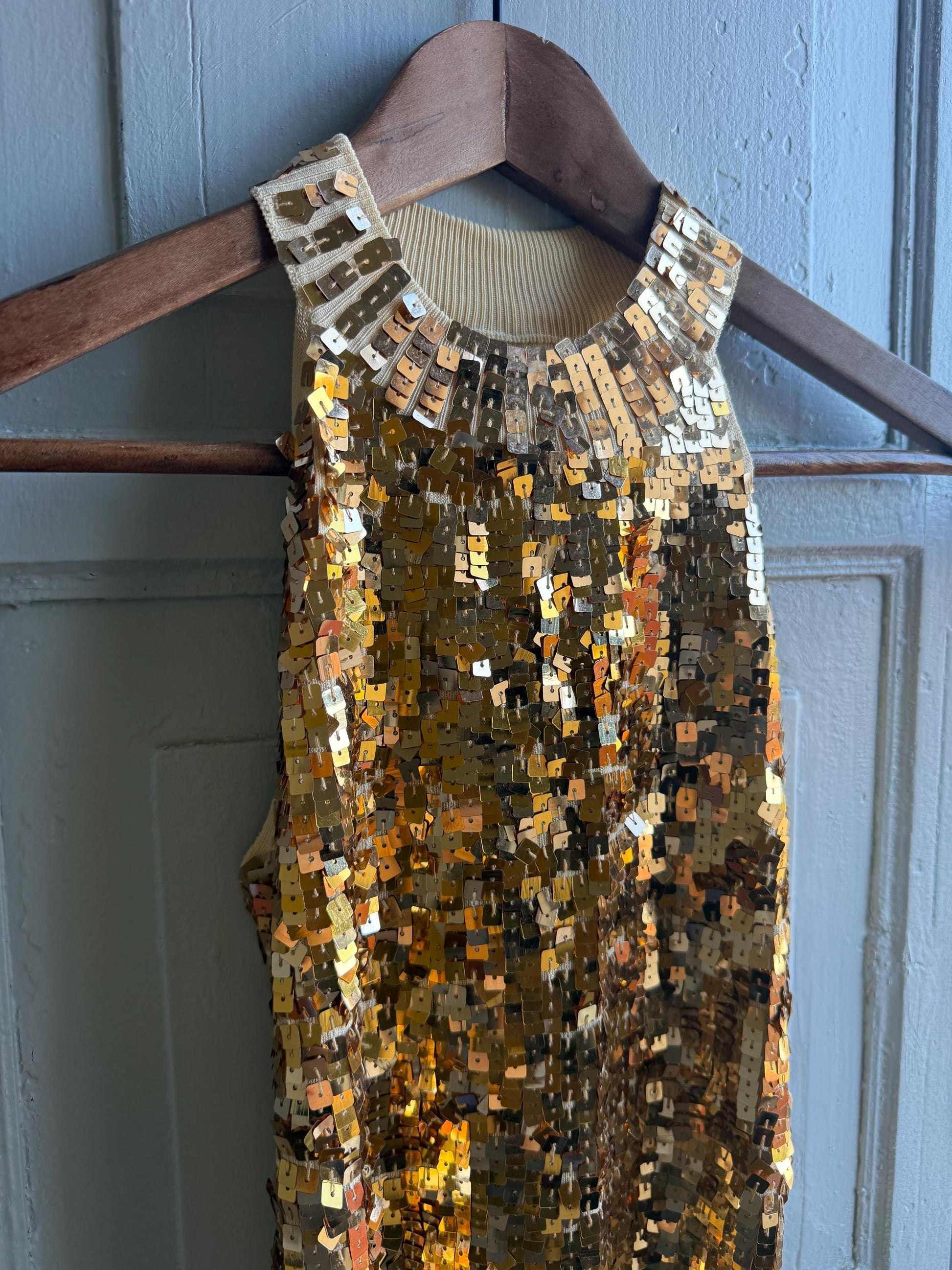 Gold Sequin Halter Neck Top — additional view 7