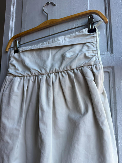 Beige High-Waist Skirt With Gathered Waistline — additional view 7