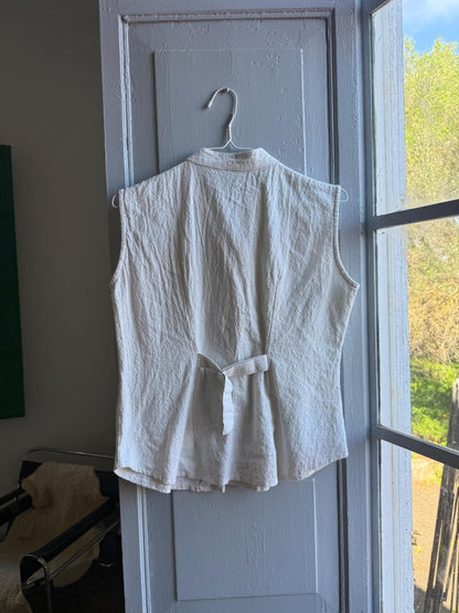 Vintage White Cotton Sleeveless Camisole — additional view 12
