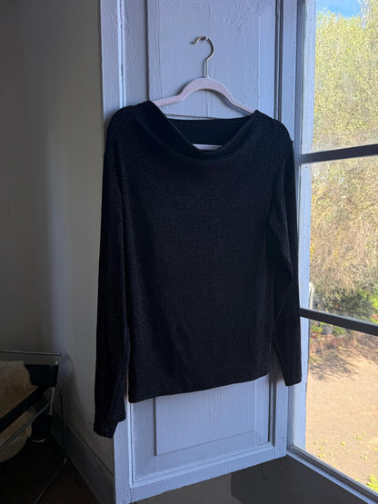Vintage Black Sparkly Disco Shirt — additional view 8