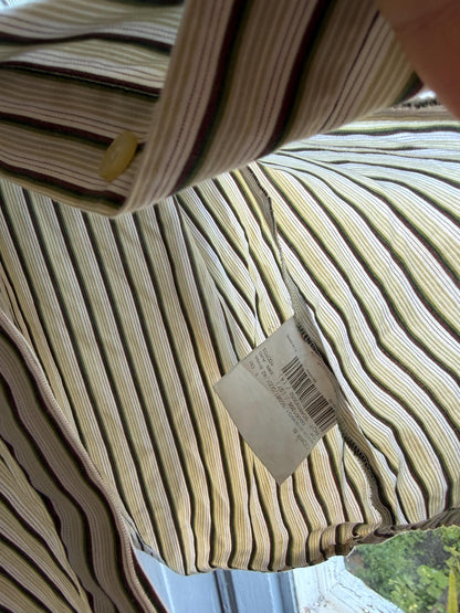 Vintage Burberry Striped Cotton Blouse — additional view 8