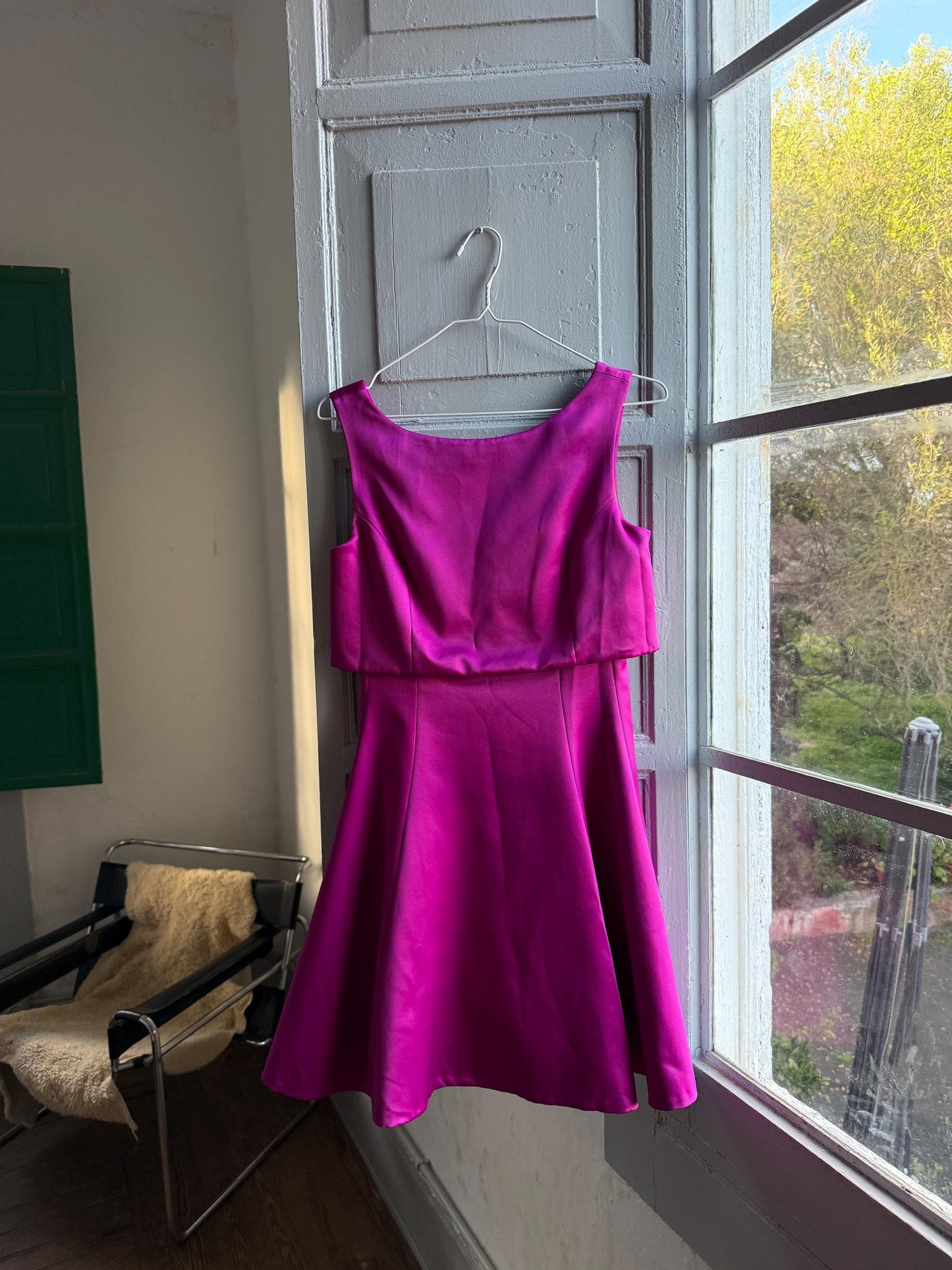 Adolfo Dominguez pink cocktail dress,mfit and-flare evening party wear, 38