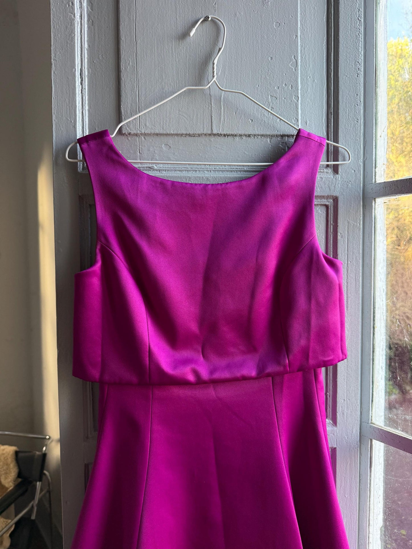 Adolfo Dominguez pink cocktail dress,mfit and-flare evening party wear, 38
