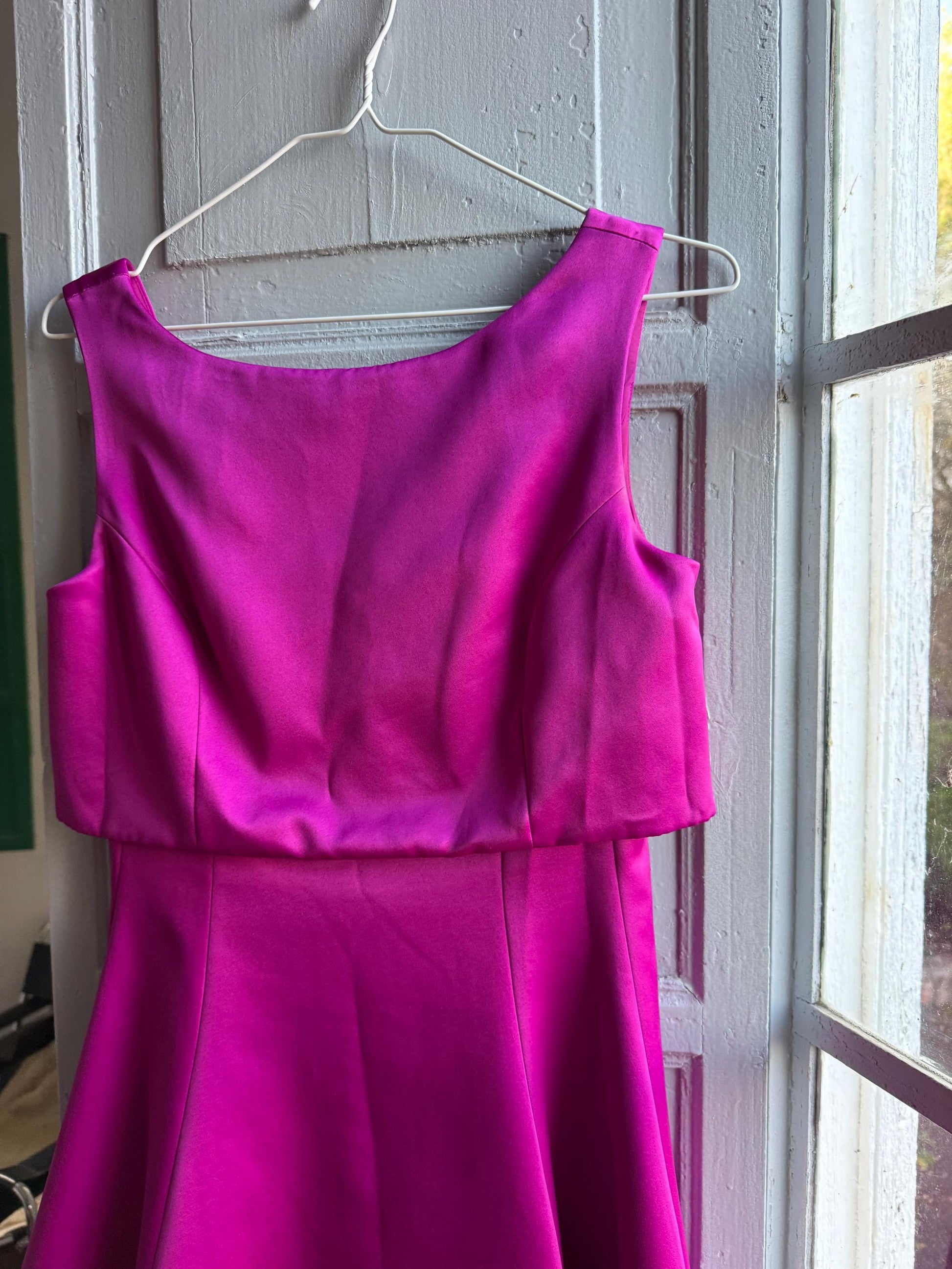 Adolfo Dominguez pink cocktail dress,mfit and-flare evening party wear, 38