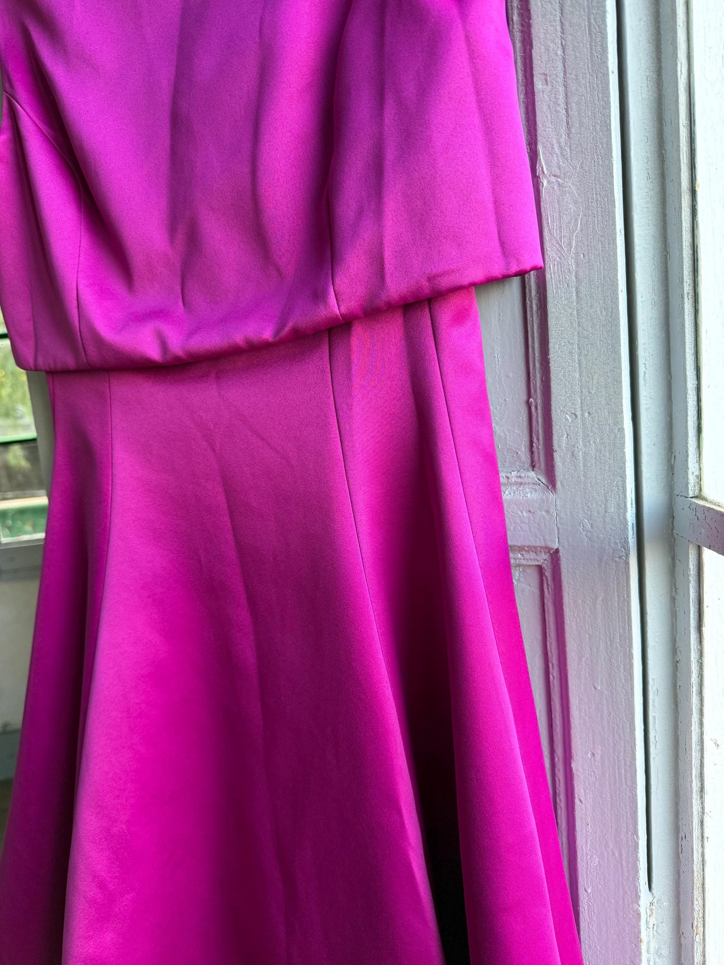 Adolfo Dominguez pink cocktail dress,mfit and-flare evening party wear, 38