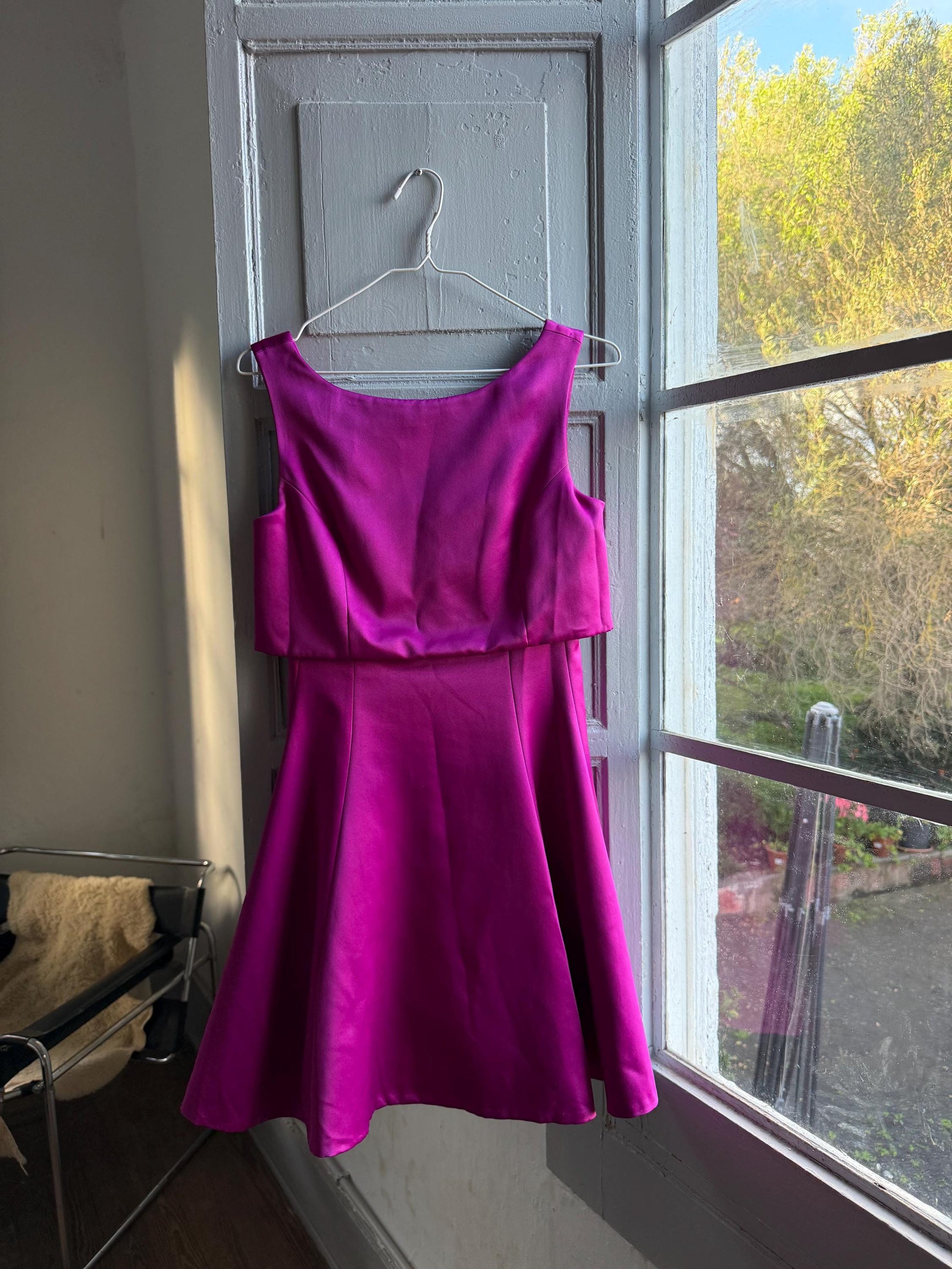 Adolfo Dominguez pink cocktail dress,mfit and-flare evening party wear, 38
