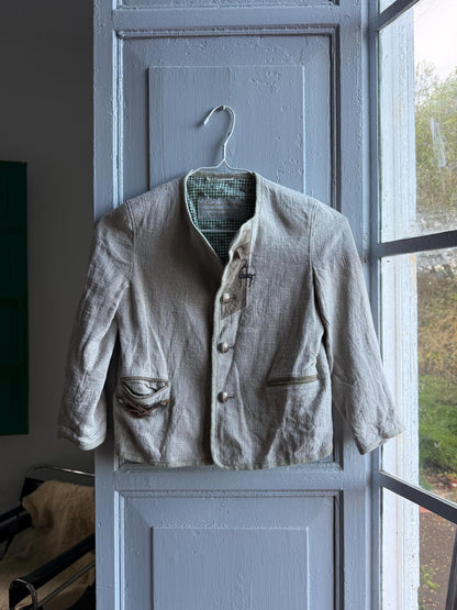 Vintage Linen Jacket for Kids — detail