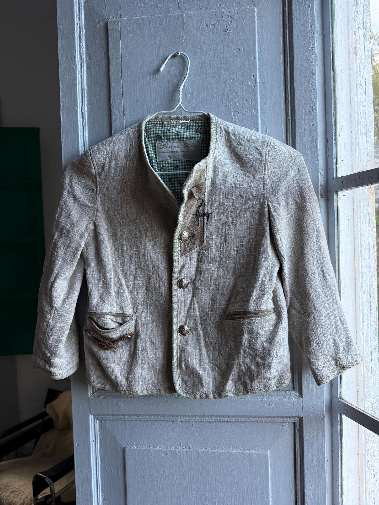 Vintage Linen Jacket for Kids — additional view 5