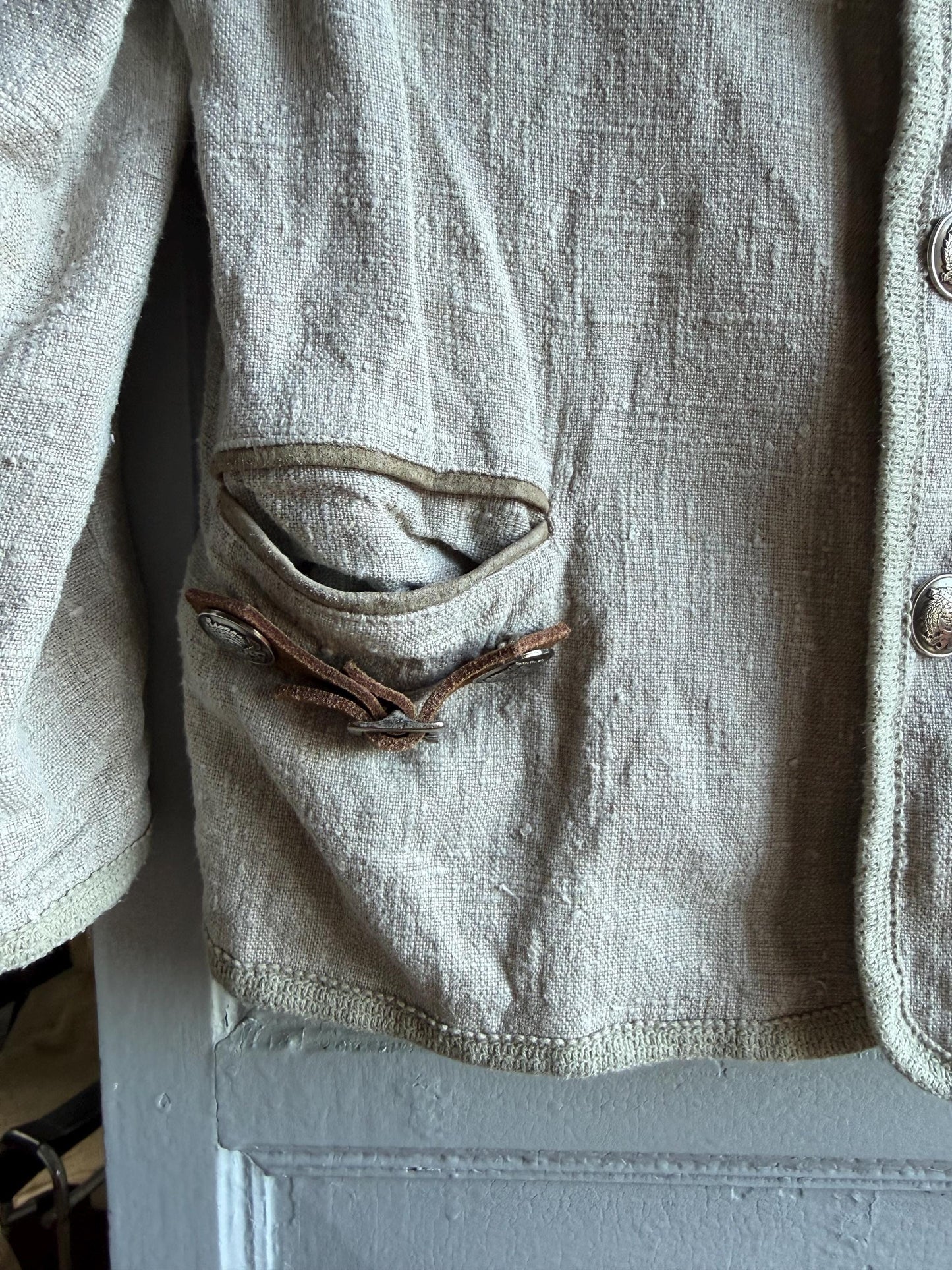 Vintage Linen Jacket for Kids — additional view 9