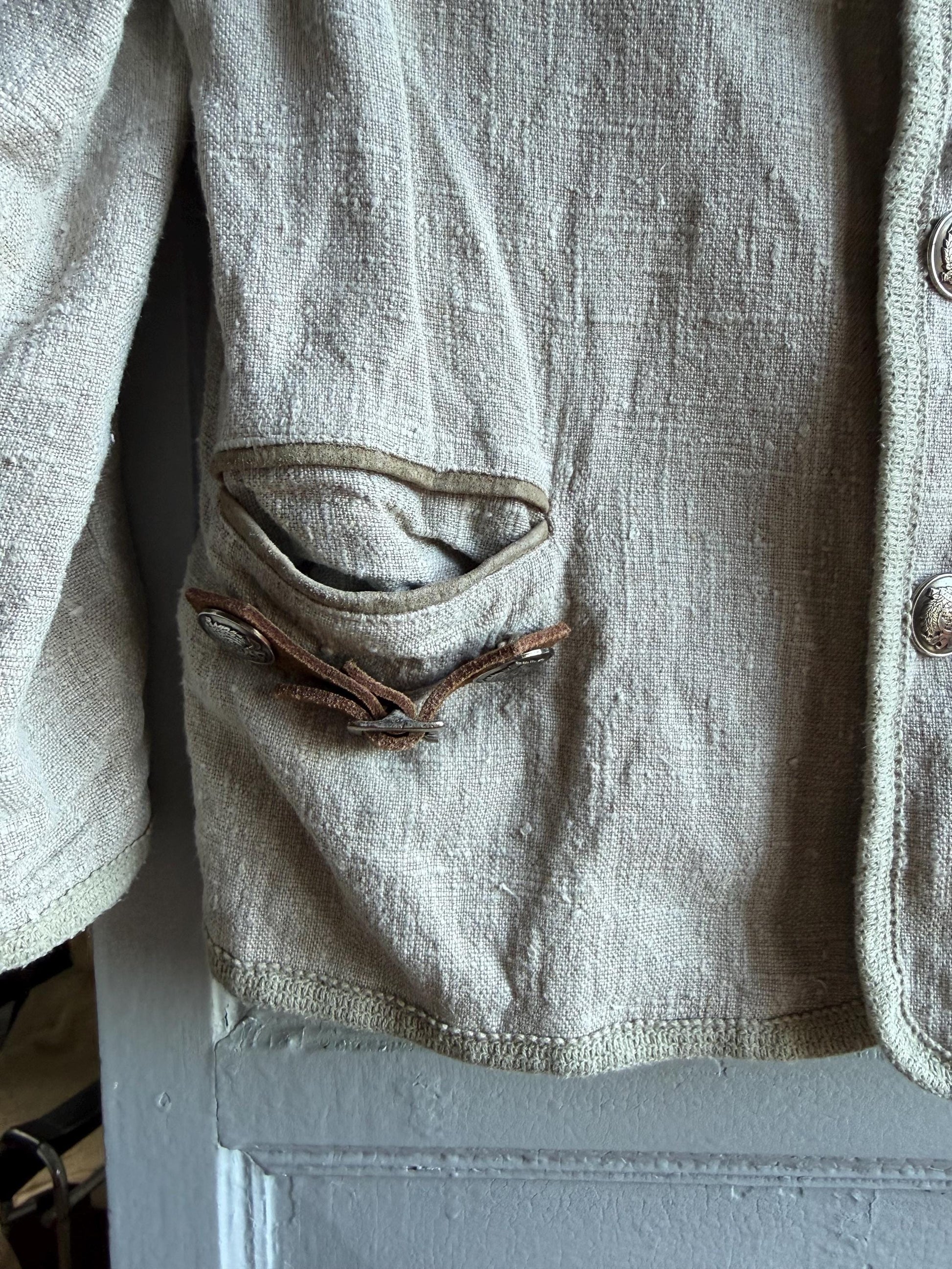 Vintage Linen Jacket for Kids — additional view 9