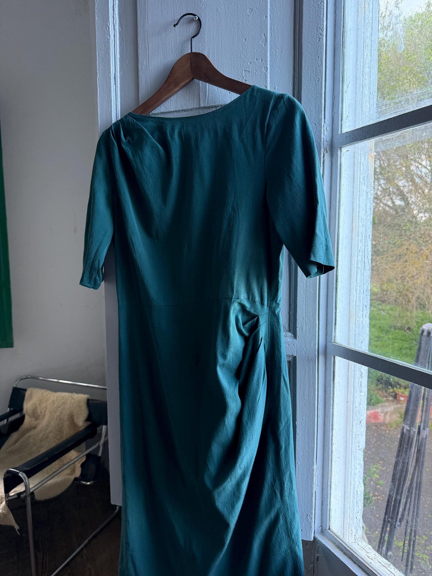 Teal Fitted Evening Dress by Max & Co. — additional view 9