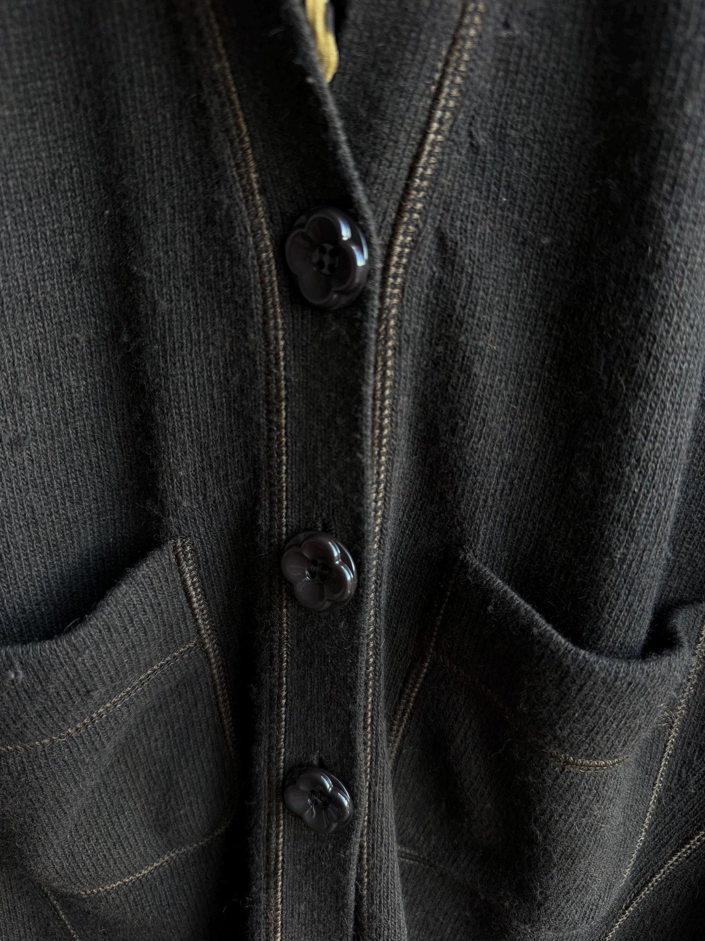 Vintage Love Moschino brown long woman vest, wool - cashmere - angora blend cardigan