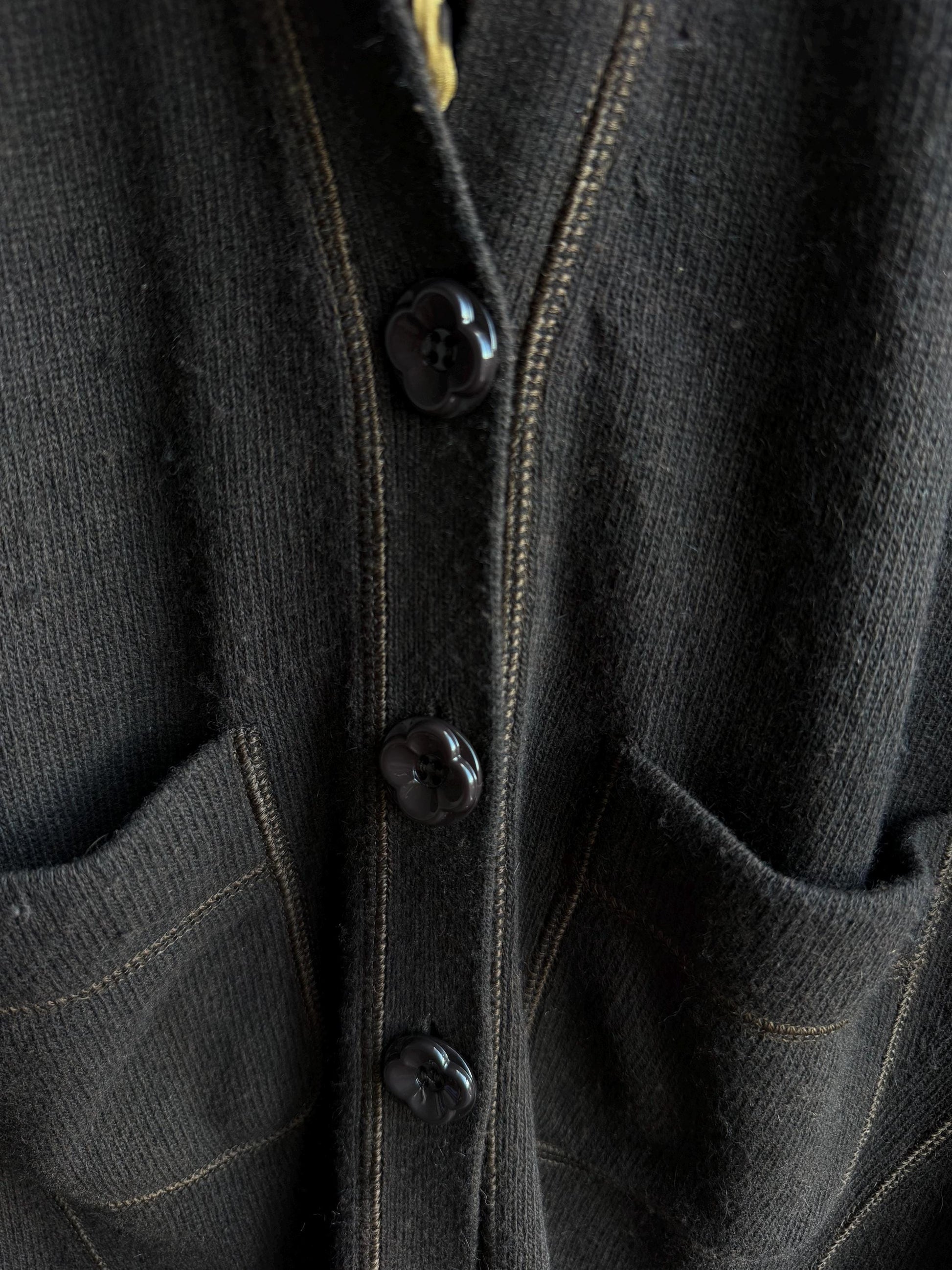 Vintage Love Moschino brown long woman vest, wool - cashmere - angora blend cardigan