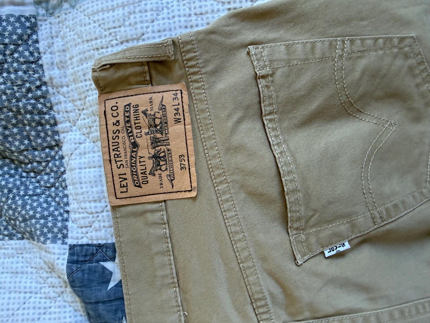 90s Levi’s White Tab Straight Leg Pants — back view