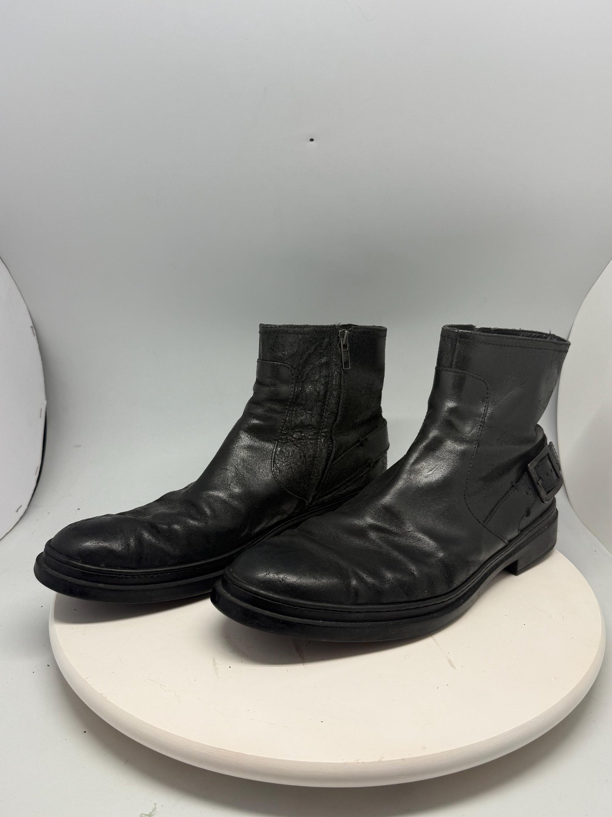 Tod's Black Leather Ankle Boots for Men — back view