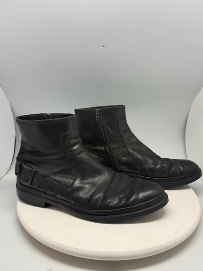 Tod's Black Leather Ankle Boots for Men