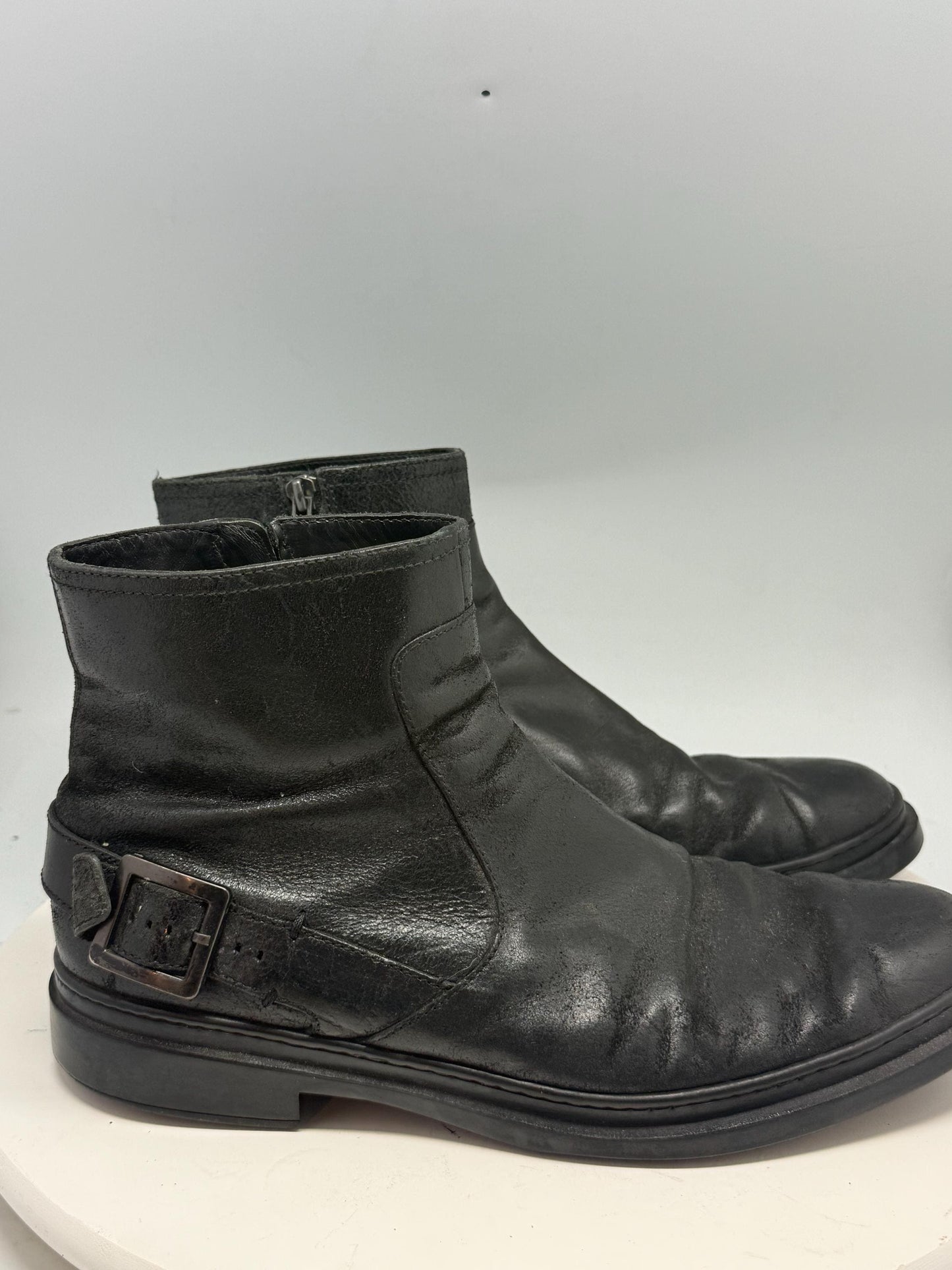 Tod's Black Leather Ankle Boots for Men — additional view 6