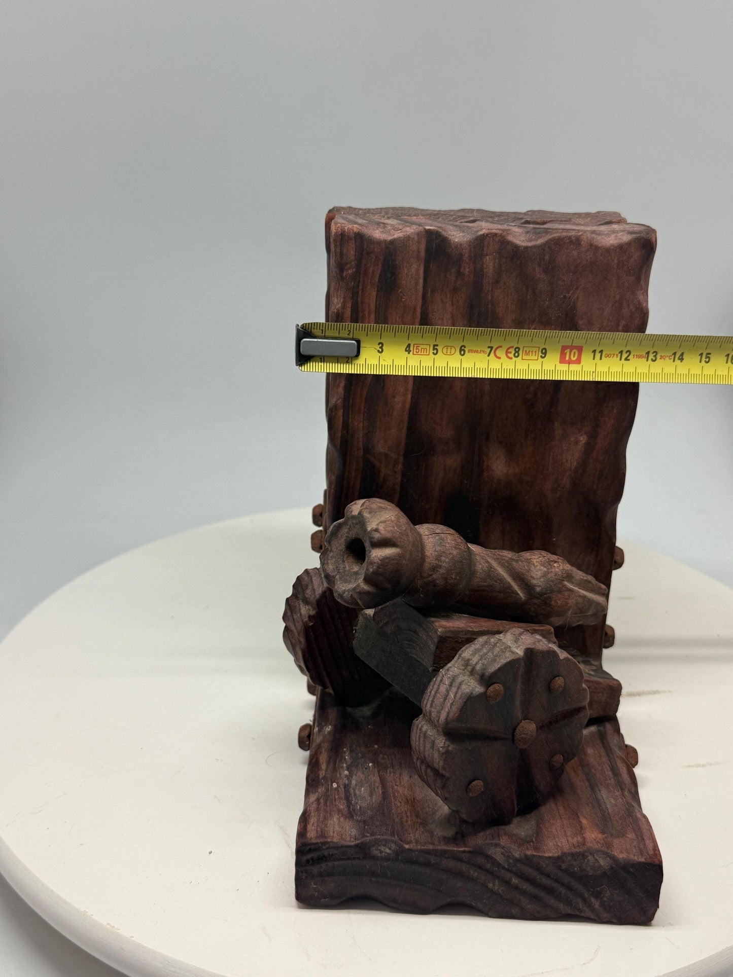 Brutalist Wooden Bookends, Vintage Spanish Design — additional view 8