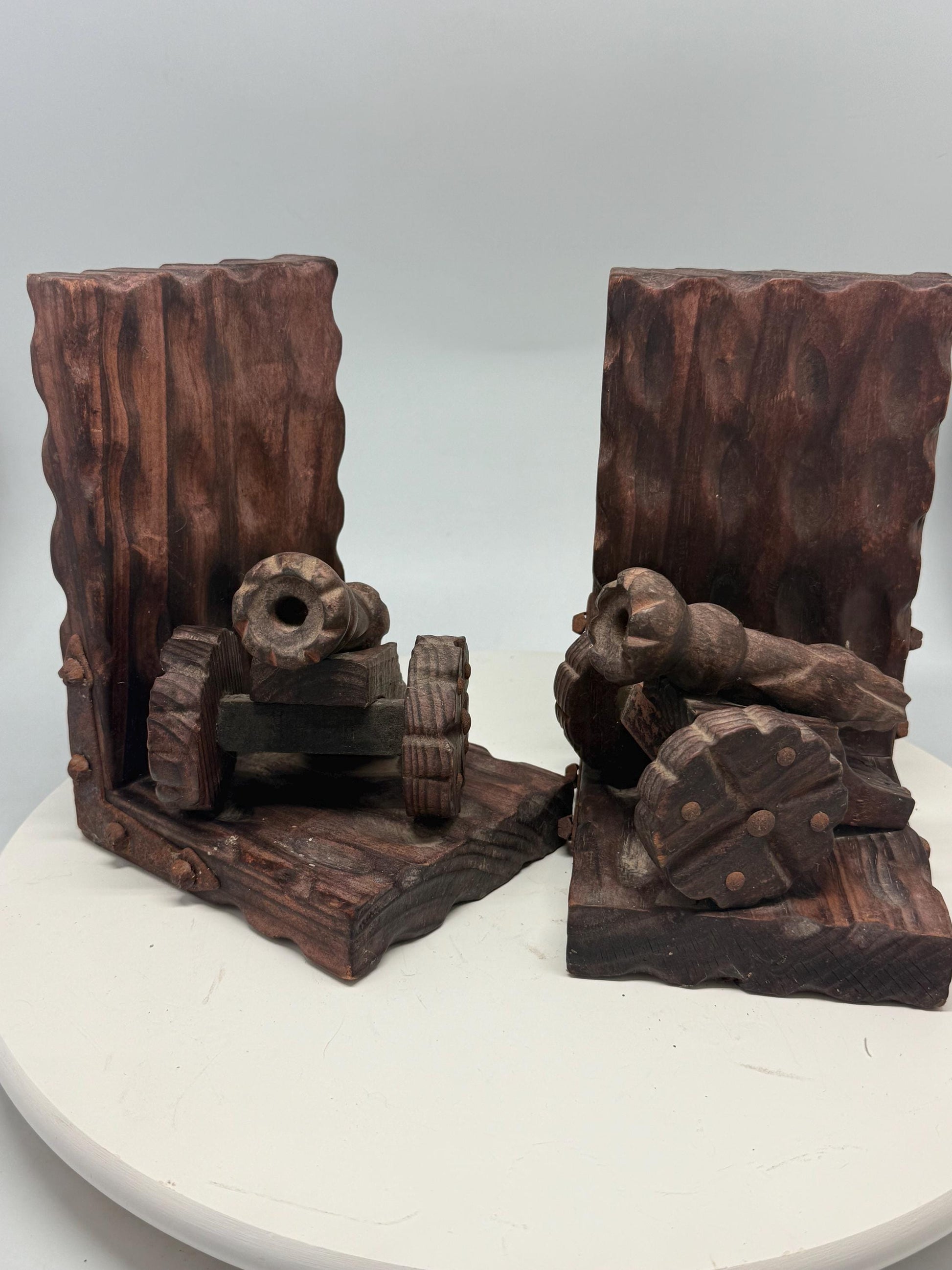 Brutalist Wooden Bookends, Vintage Spanish Design — additional view 12