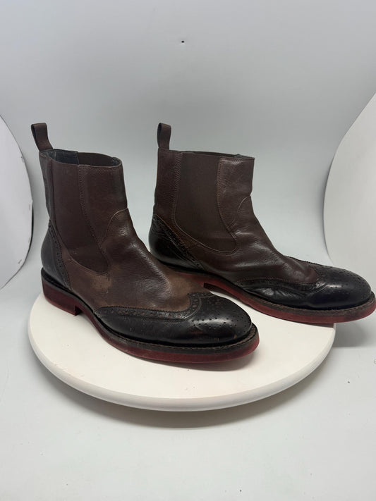 Brown Leather Chelsea Boots