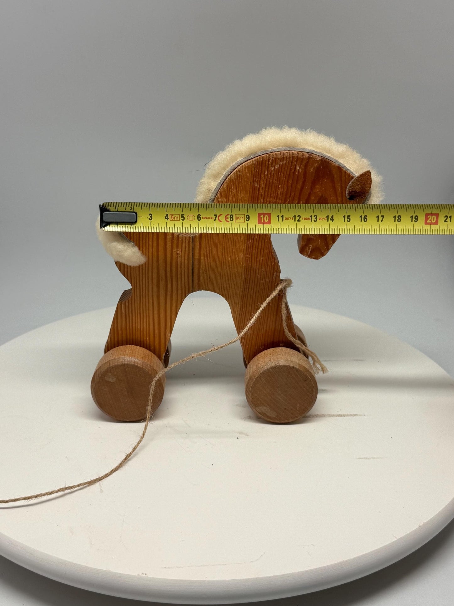 Handmade Vintage Wooden Rolling Playhorse — additional view 6