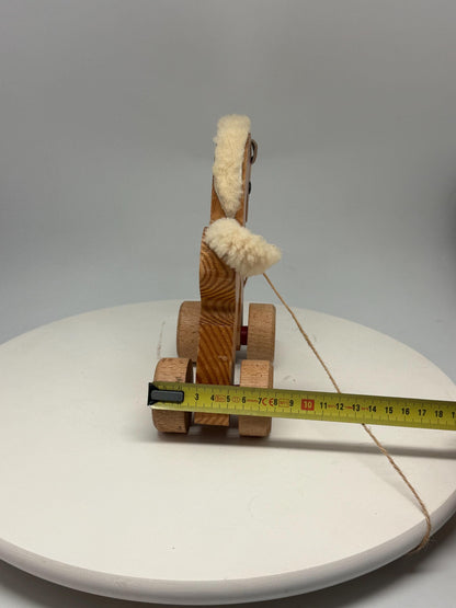 Handmade Vintage Wooden Rolling Playhorse — additional view 8