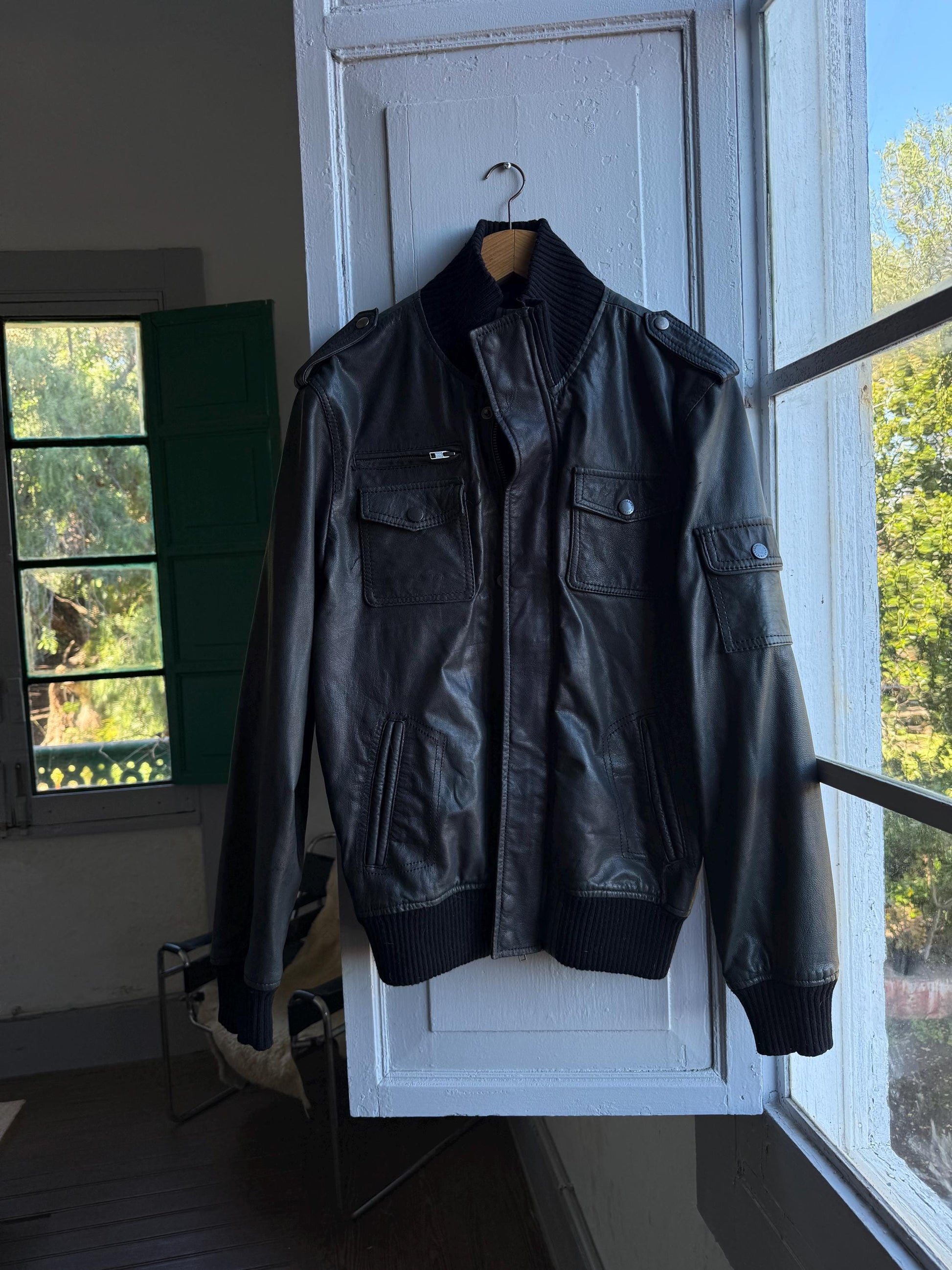 Rare Vintage Black Goat Leather Jacket — additional view 5