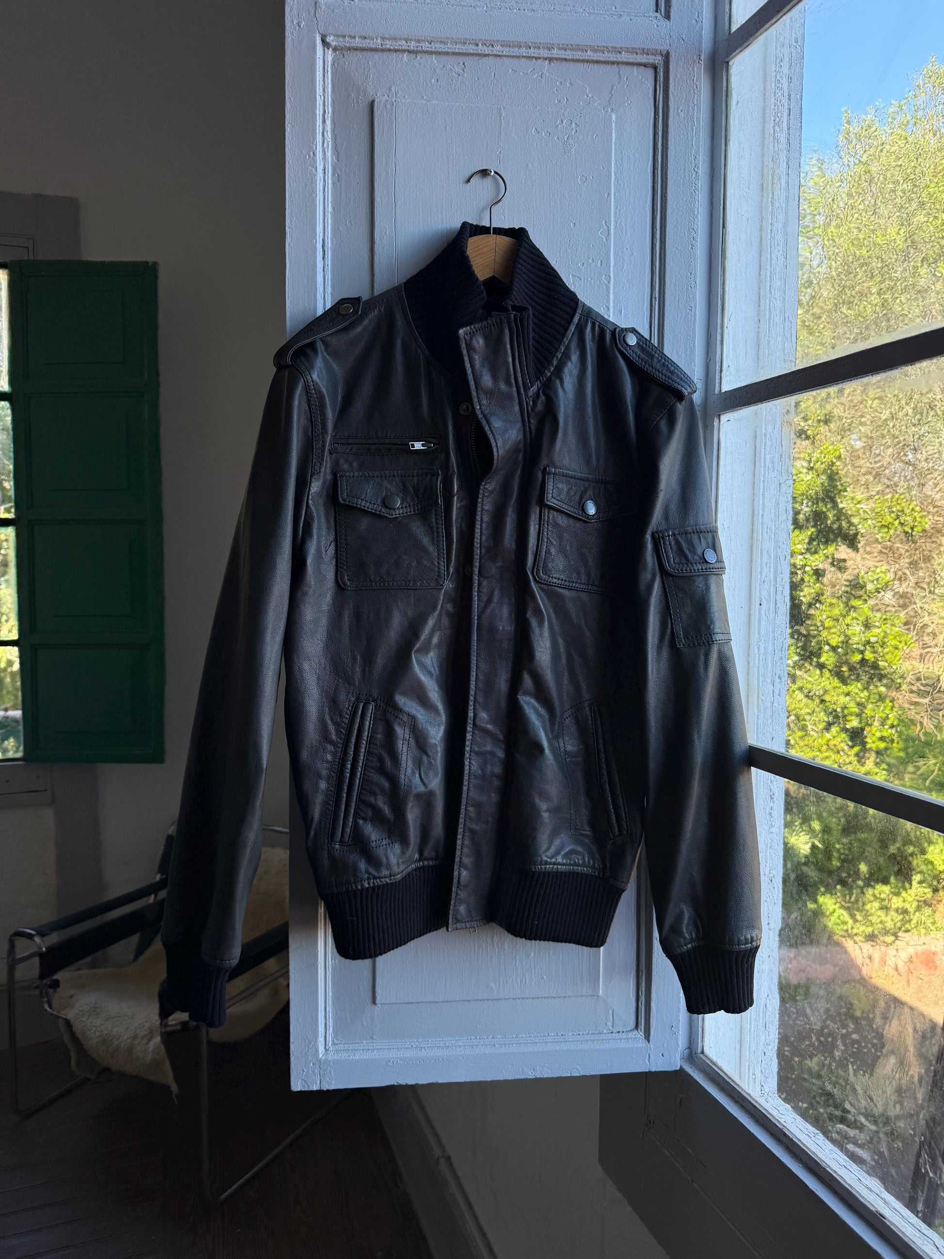 Rare Vintage Black Goat Leather Jacket — additional view 8