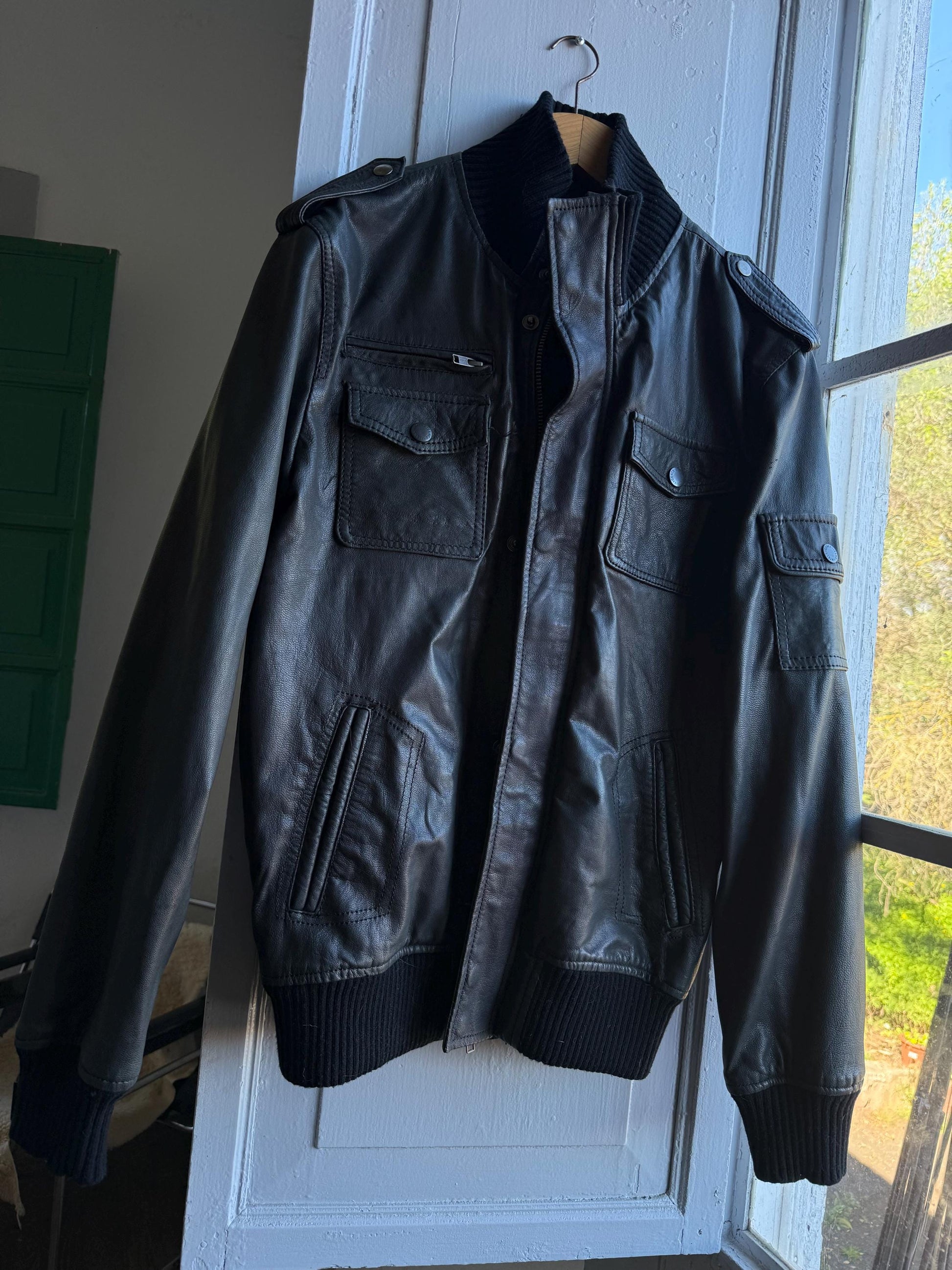 Rare Vintage Black Goat Leather Jacket — additional view 17
