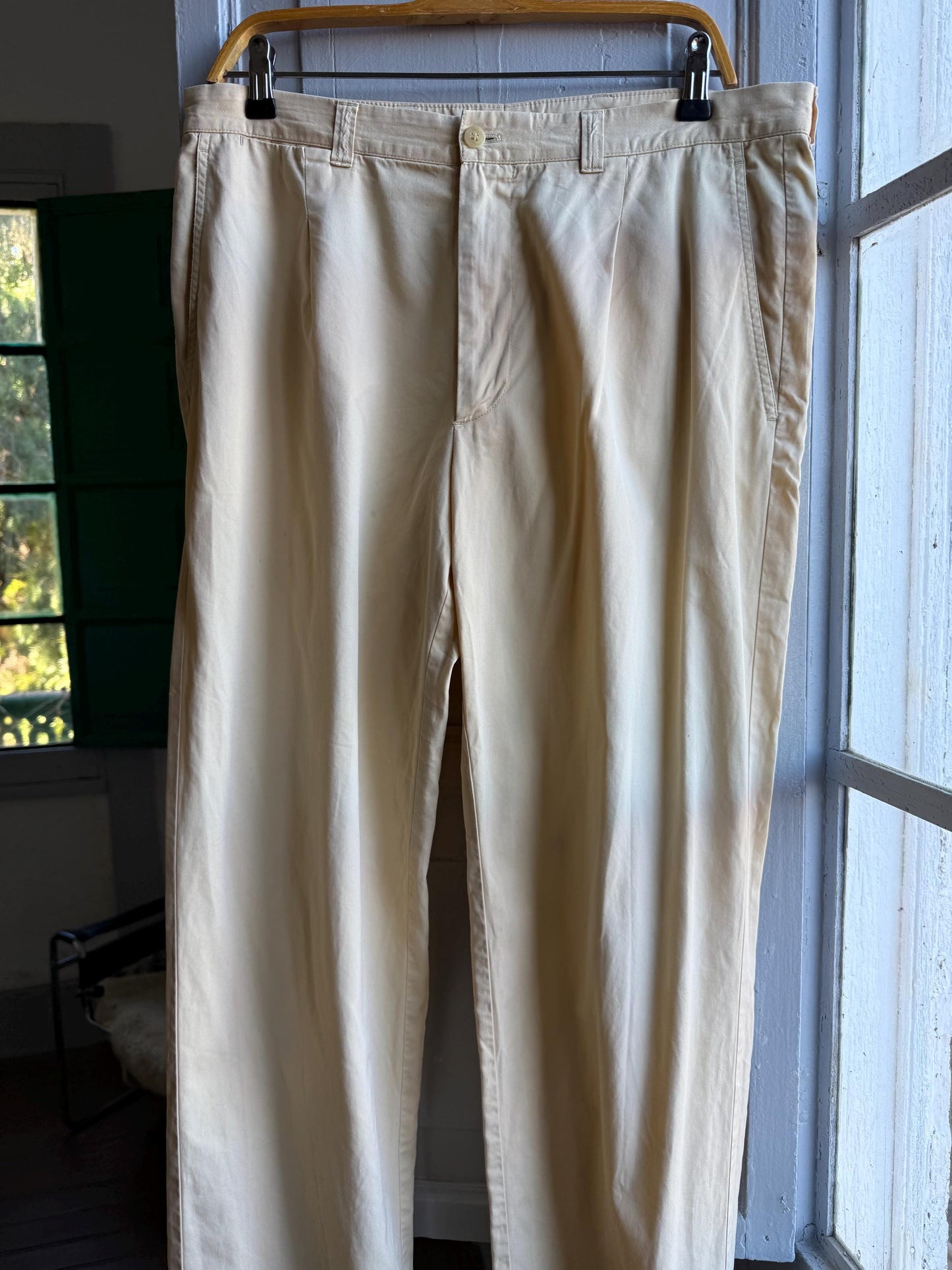 Burberry London Light Yellow Men's Trousers — additional view 6
