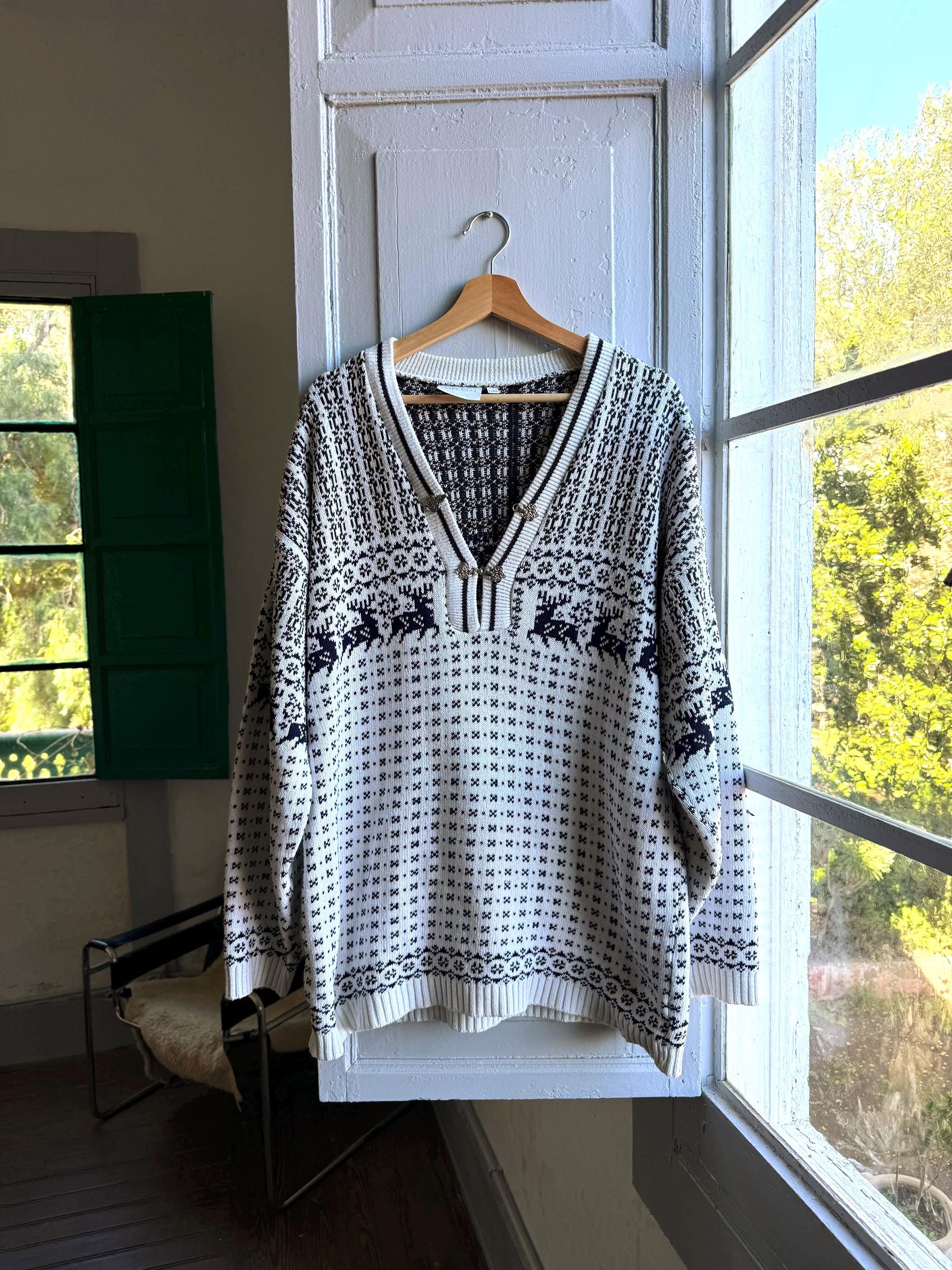 Vintage Fair Isle Norwegian Jumper — detail