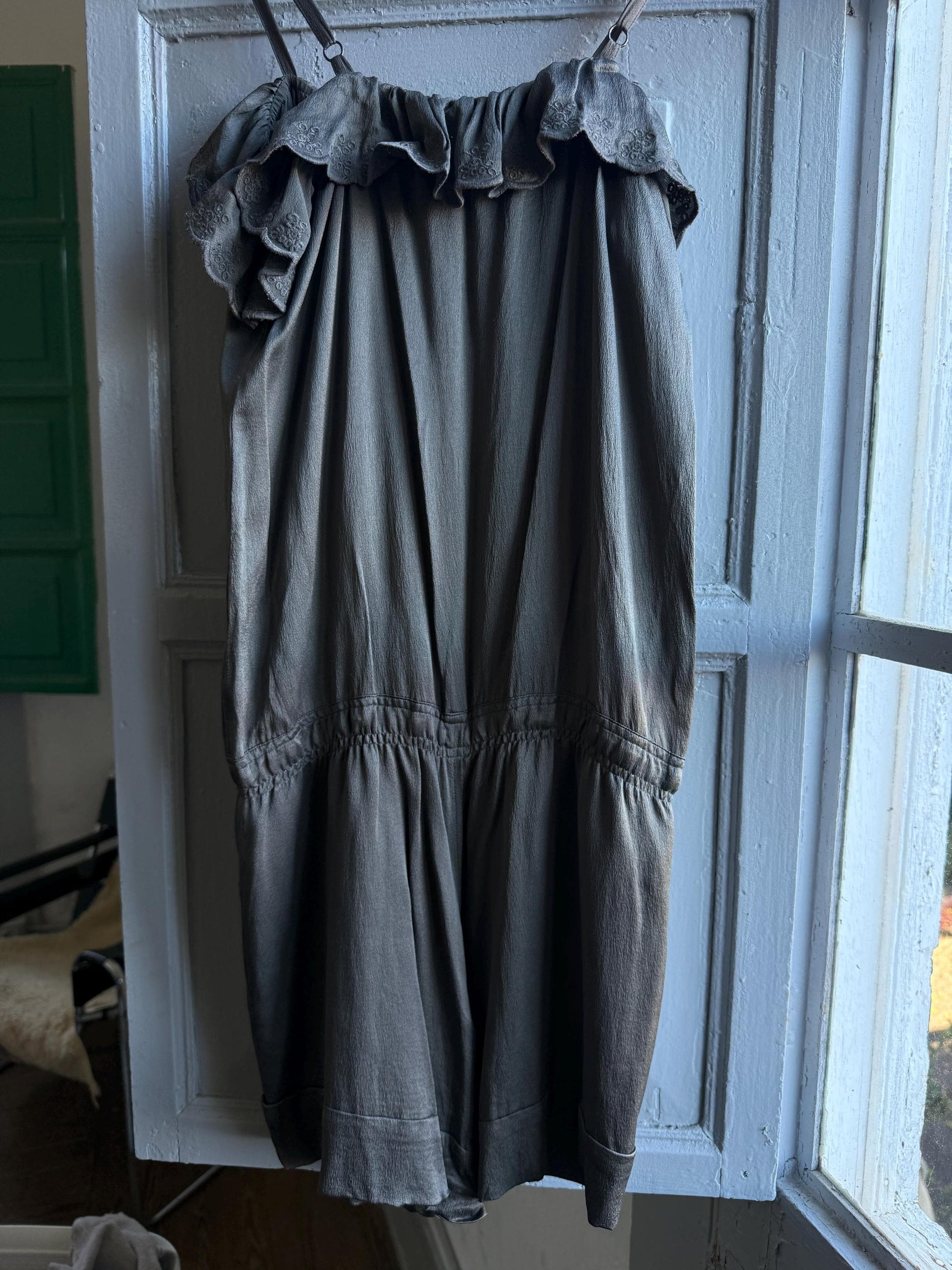 Grey Silk Jumpsuit by Spanish Designer — additional view 10