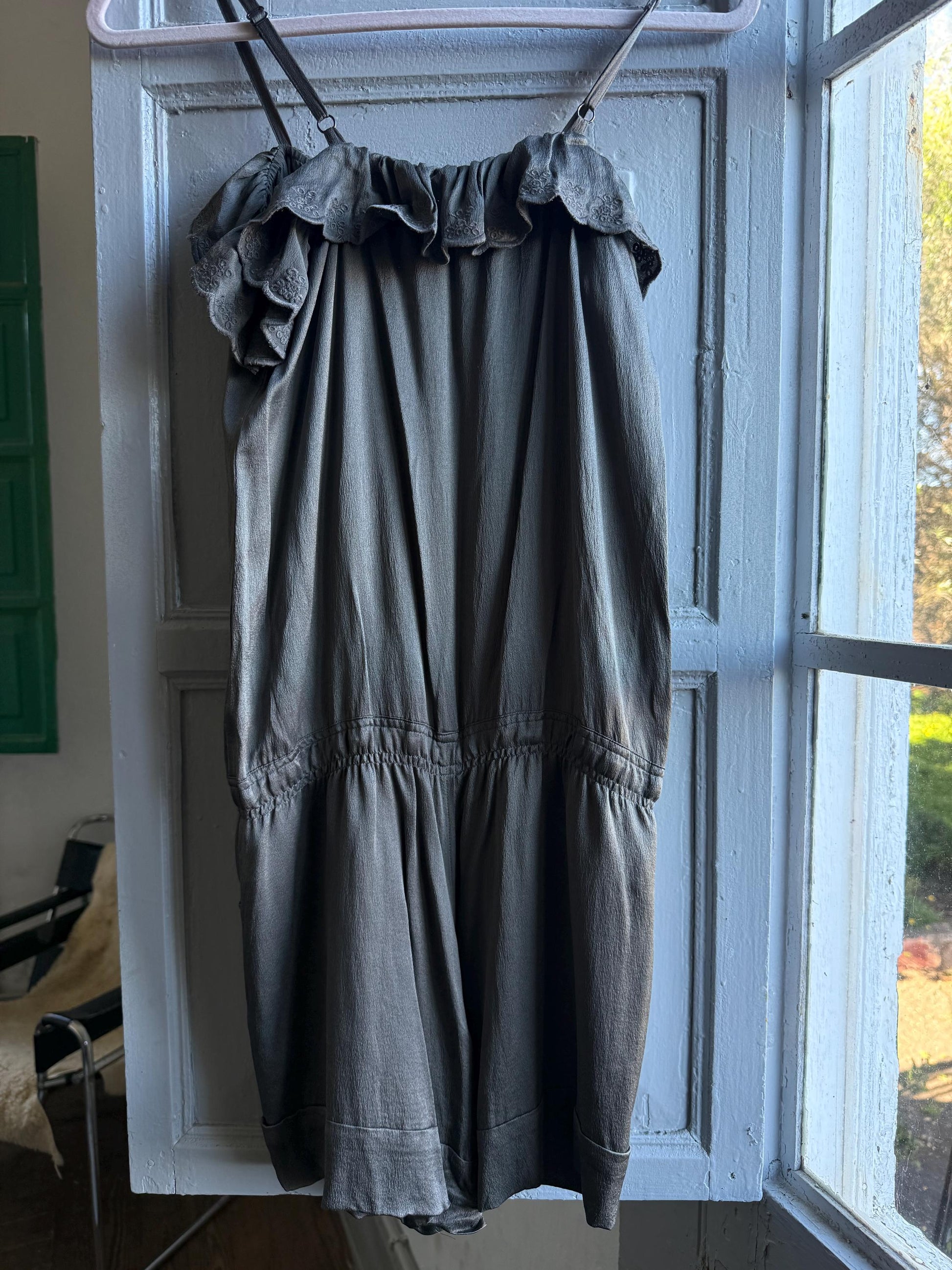 Grey Silk Jumpsuit by Spanish Designer — additional view 8