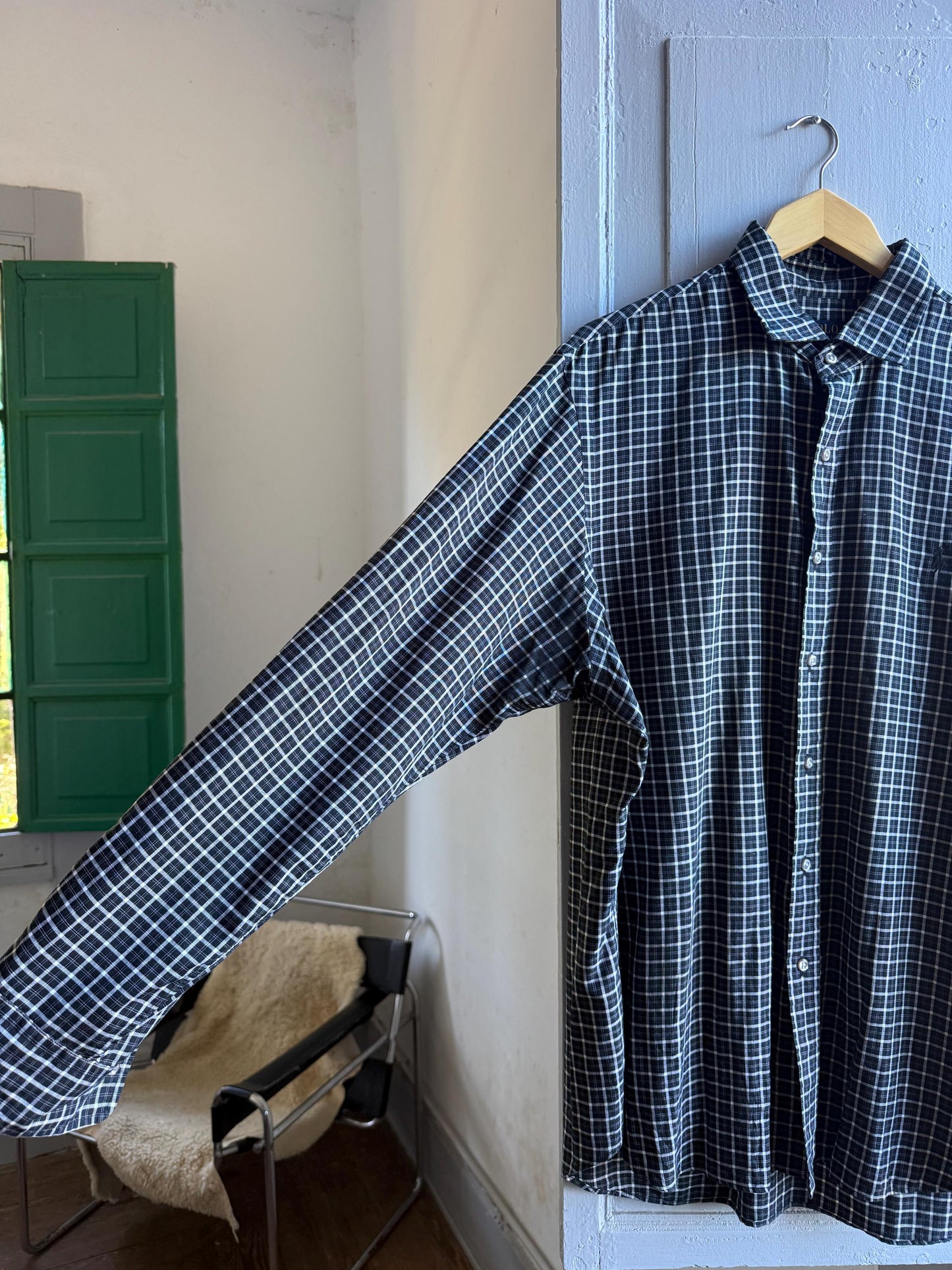 Polo Ralph Lauren Black White Plaid Shirt — additional view 5