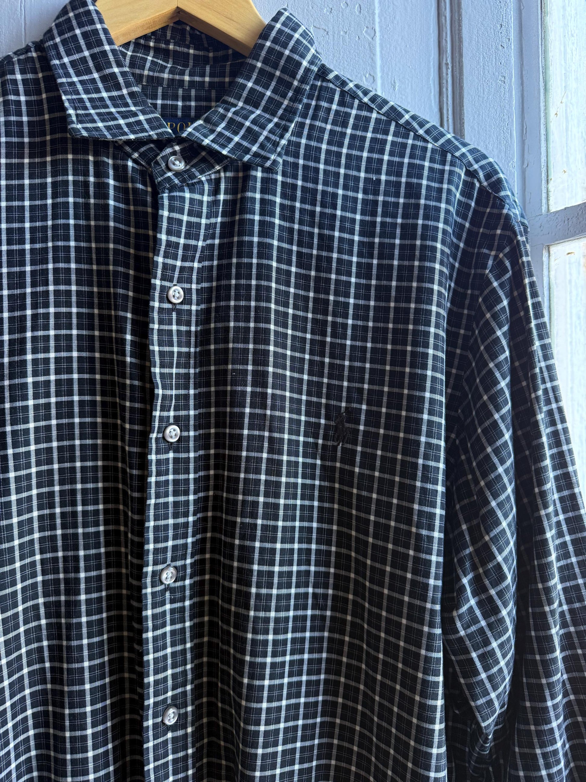 Polo Ralph Lauren Black White Plaid Shirt — additional view 12