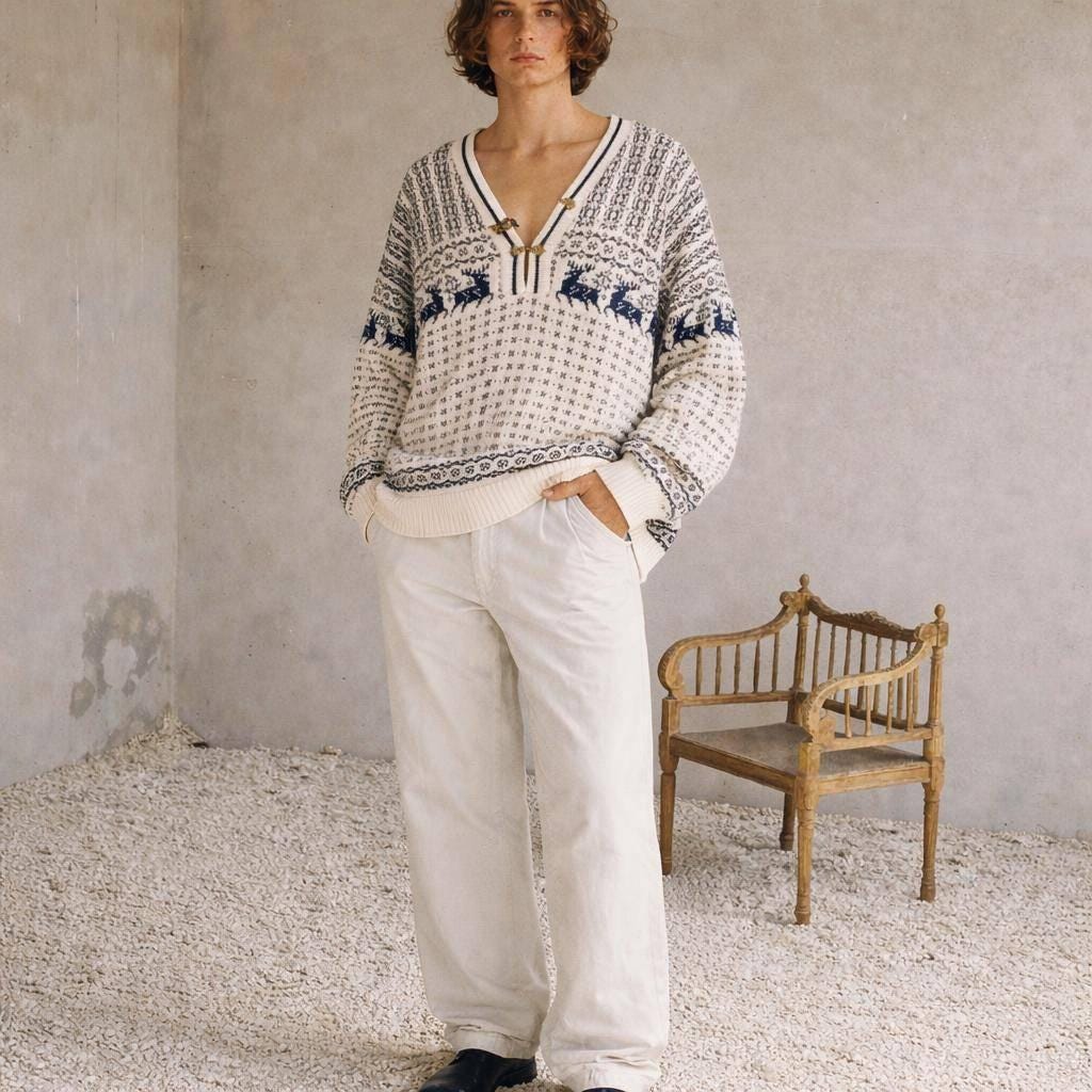 Vintage Fair Isle Norwegian Jumper