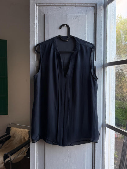 Dark Blue Sheer V-Neck Camisole — additional view 6