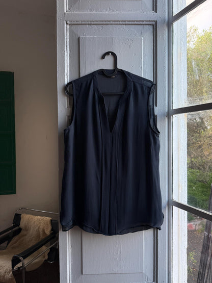 Dark Blue Sheer V-Neck Camisole — additional view 5