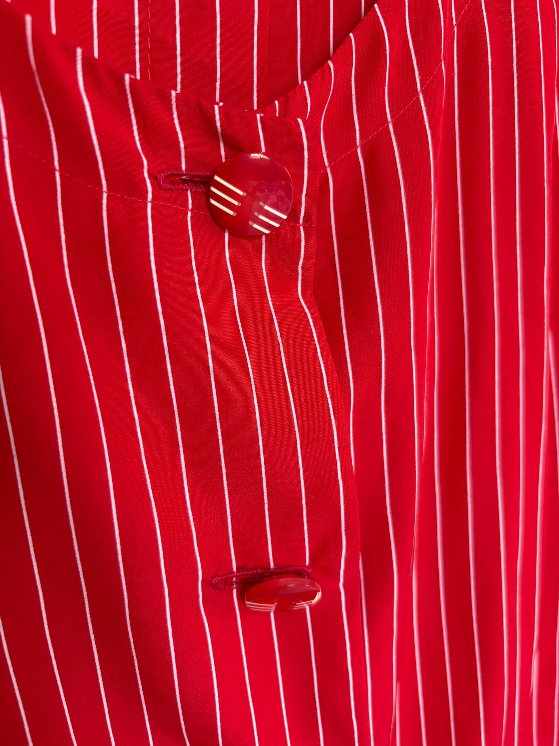 70s Vintage Red Striped Blouse — additional view 6