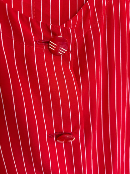 70s Vintage Red Striped Blouse — additional view 6
