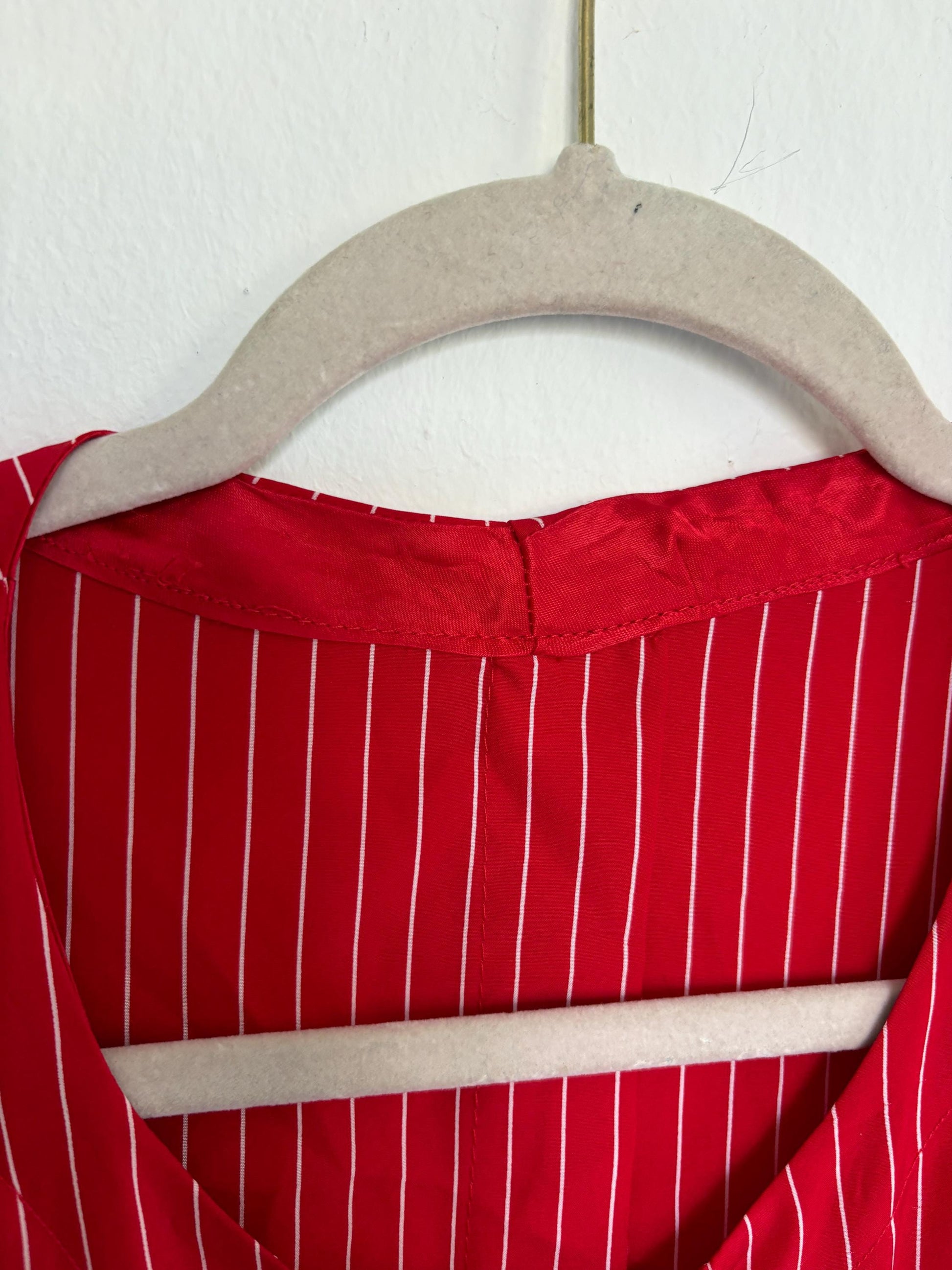 70s Vintage Red Striped Blouse — additional view 8