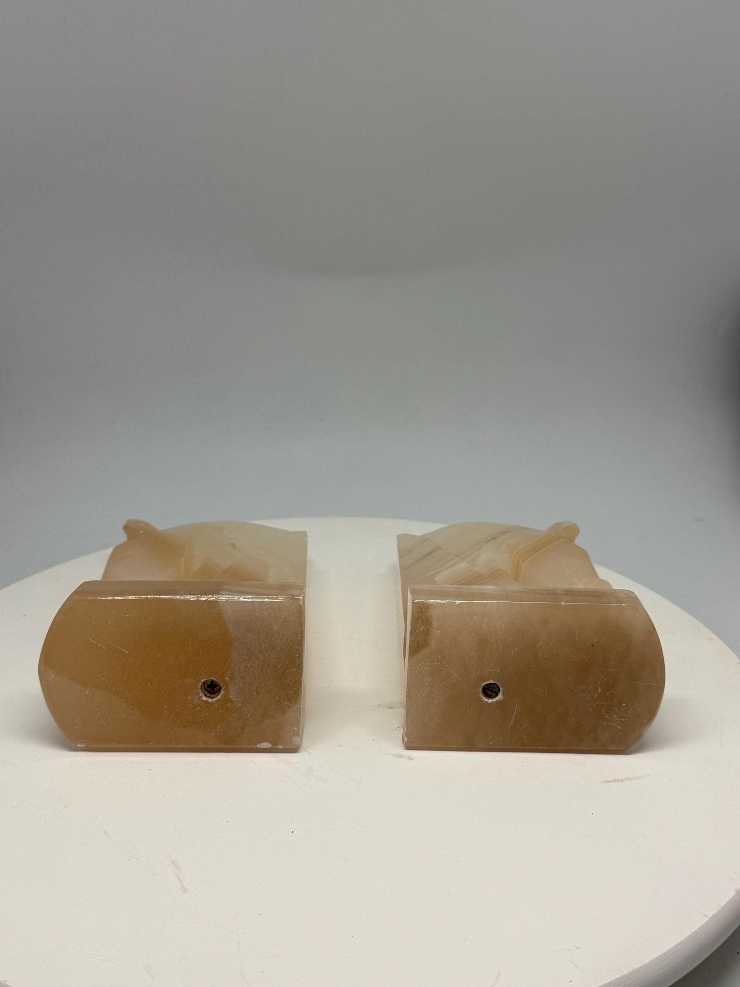 Vintage Onyx Horse Head Bookends — additional view 9