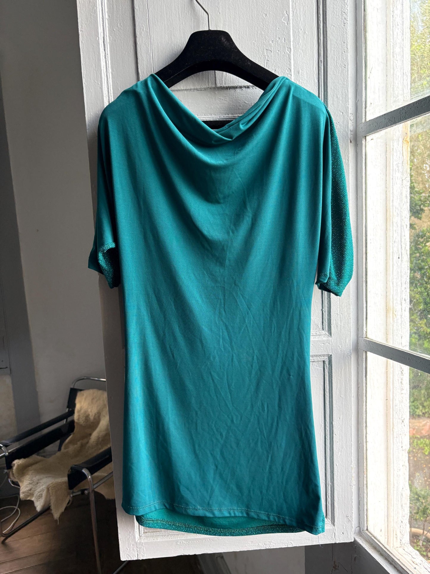 Vintage Teal Glitter Shimmer Shirt — additional view 9